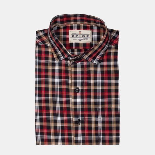 Nifty Men's Full Sleeves Checks Shirt Premium Collection Cotton Fabric Multicolor