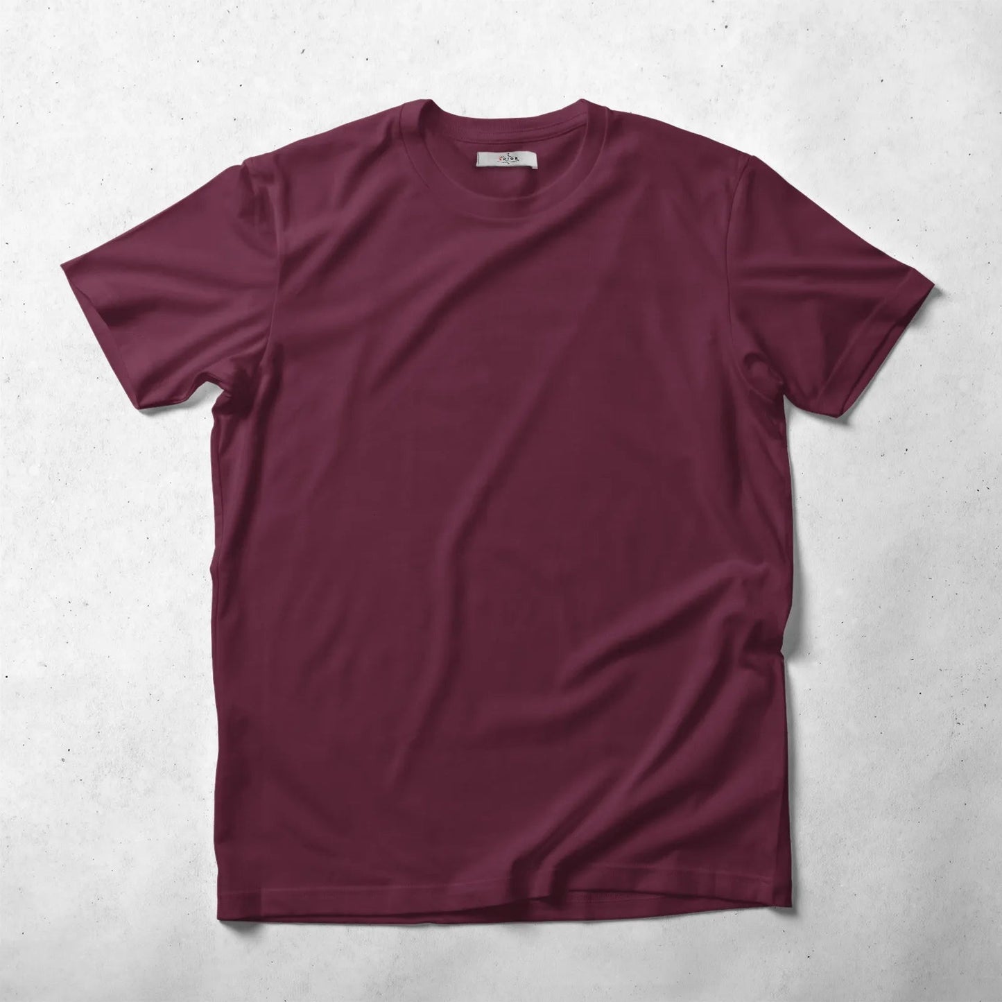 Plain Purple Color Half Sleeve Round Neck Men's roscoe Cotton T-Shirt