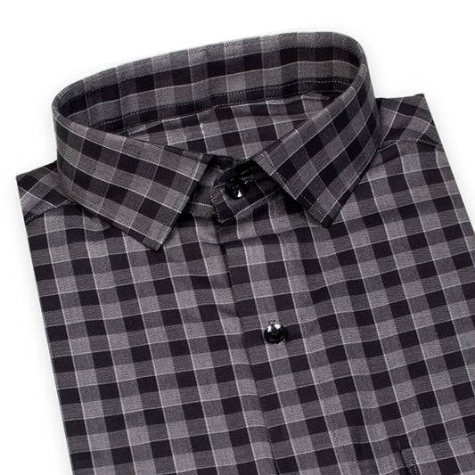 Best Premium Men's Full Sleeves Small Checks Shirt Collection Cotton Fabric Purple Color