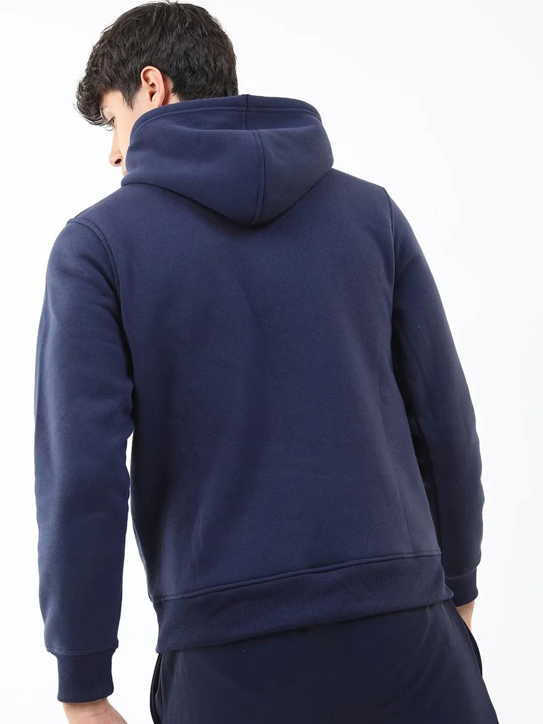 Beaming Navy-Blue Casual Full Sleeves Cotton Hoodie For Men and Women (Unisex)
