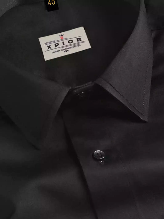 Black Color Plain and Office Shirt for Men Full Sleeves
