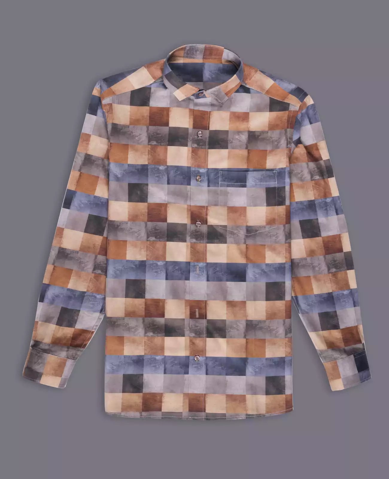 Absolutely Premium Men's Full Sleeves Small Checks Shirt Collection Cotton Fabric Multicolored
