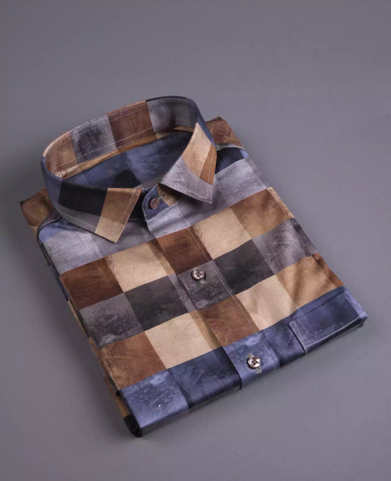 Absolutely Premium Men's Full Sleeves Small Checks Shirt Collection Cotton Fabric Multicolored