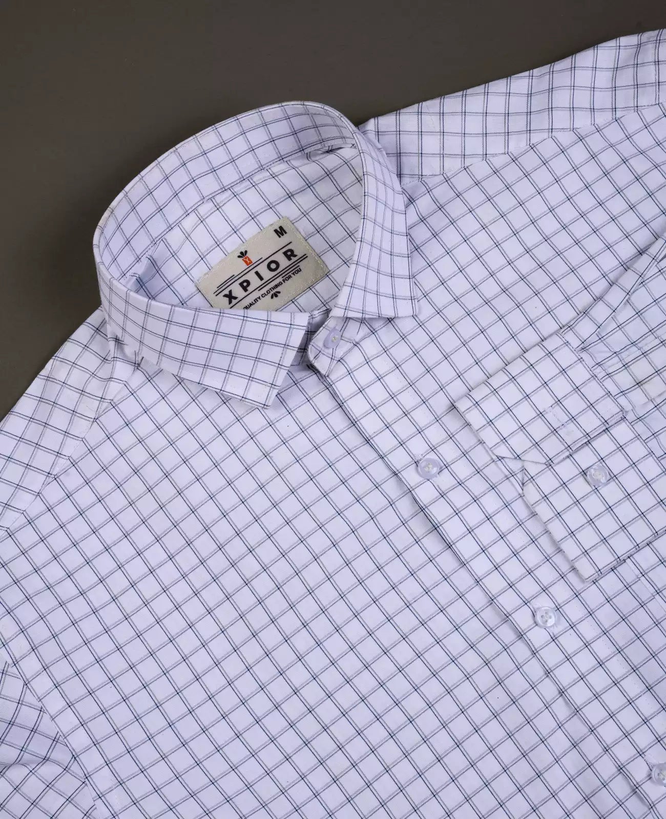 Men's Full Sleeves Mini Checks Shirt Premium Collection Cotton Fabric