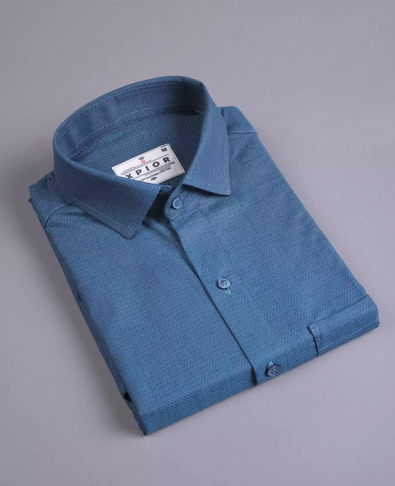 Men's Full Sleeves Plain Blue Shirt Premium Collection Cotton Fabric