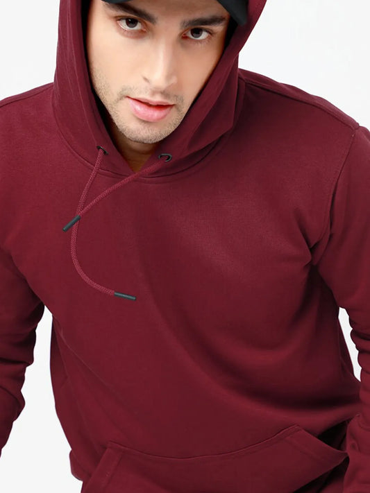 Masterful Maroon Color Cotton Hoodie For Men and Women (Unisex) Casual Full Sleeves