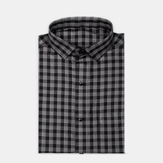 Best Premium Men's Full Sleeves Small Checks Shirt Collection Cotton Fabric Purple Color