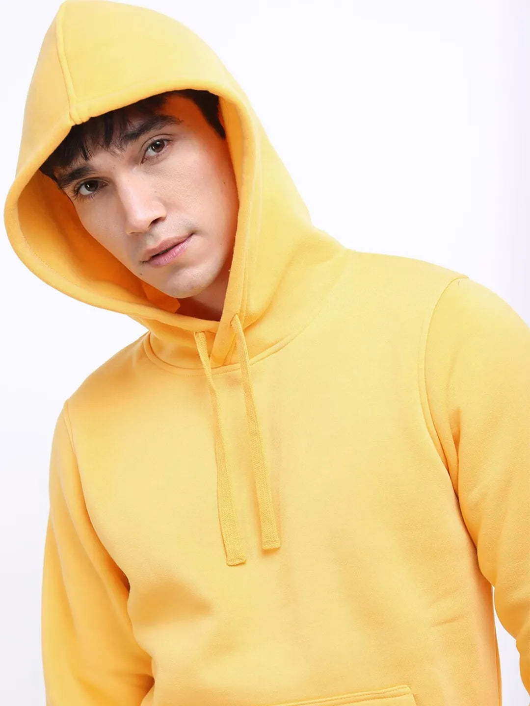 Unisex Hoodie for Men and Women Yellow Color Full Sleeves